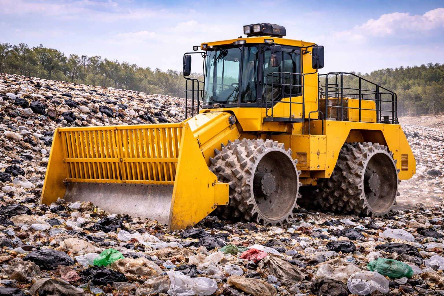 Sanitary landfill compactor